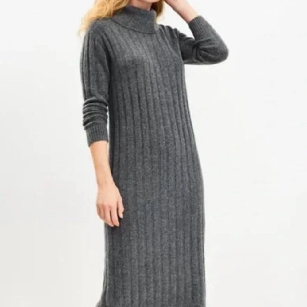 Loft Ribbed Knit Sweater Dress - Picture 2 of 4